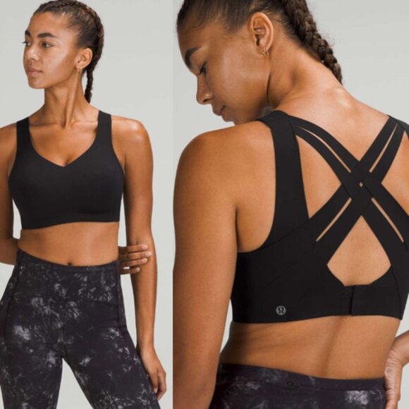 NWOT Lululemon Enlite Weave-Back Bra High Support D-DDD Cups Black 32E - Picture 1 of 9